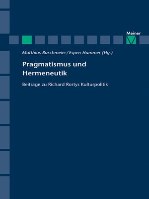 cover image of Pragmatismus und Hermeneutik